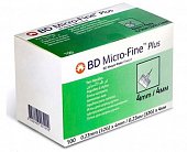 Иглы BD Micro-Fine Плюс для шприц-ручки одноразовые 32G (0,23х4мм), 100 шт, Бектон Дикинсон