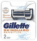 Gillette SkinGuard Sensitive (Жиллет) сменные кассеты, 2 шт, Проктер энд Гэмбл